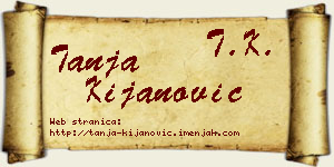 Tanja Kijanović vizit kartica